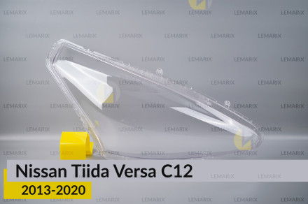 Скло фари Nissan Tiida Versa C12 (2013-2020) праве