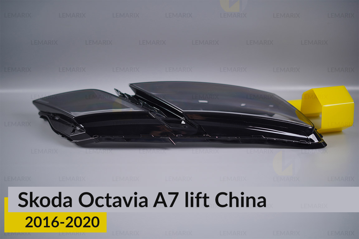 Стекло фары Skoda Octavia A7 China (2016-2020) рест правое