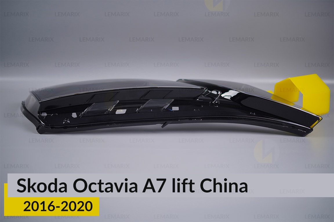 Стекло фары Skoda Octavia A7 China (2016-2020) рест правое