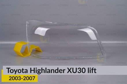 Скло фари Toyota Highlander XU30 (2003-2007) рест праве