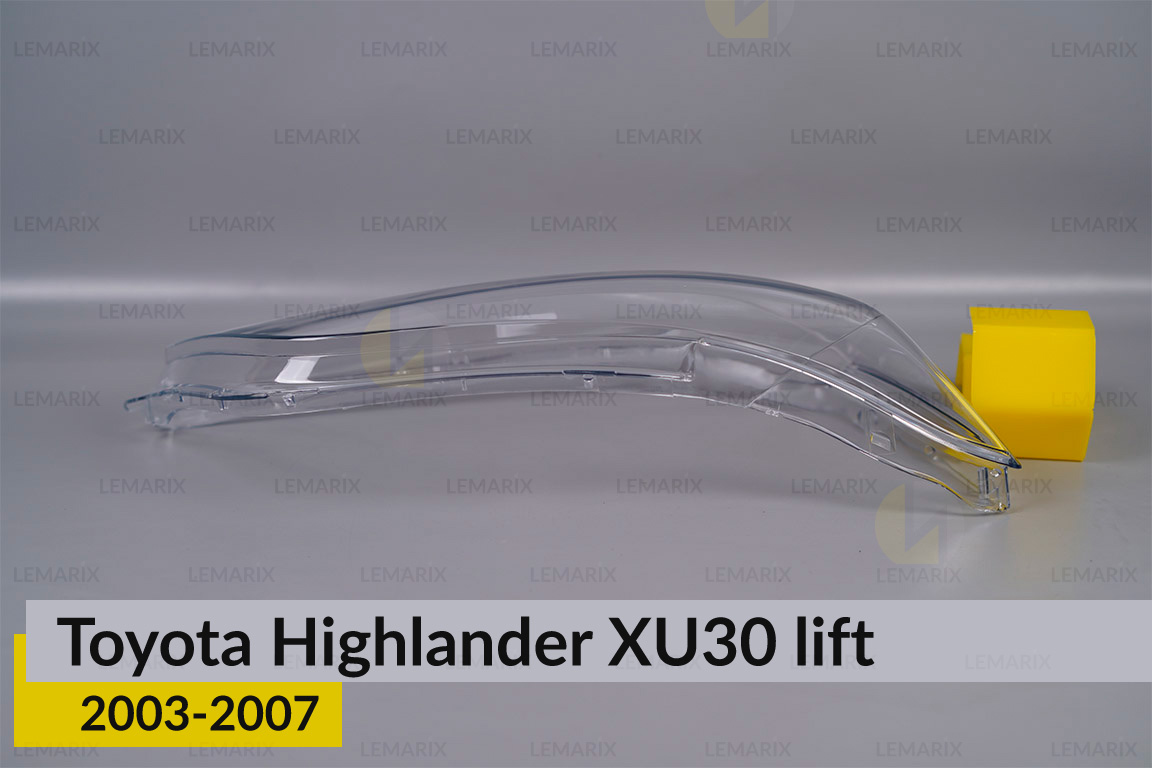 Скло фари Toyota Highlander XU30 (2003-2007) рест праве