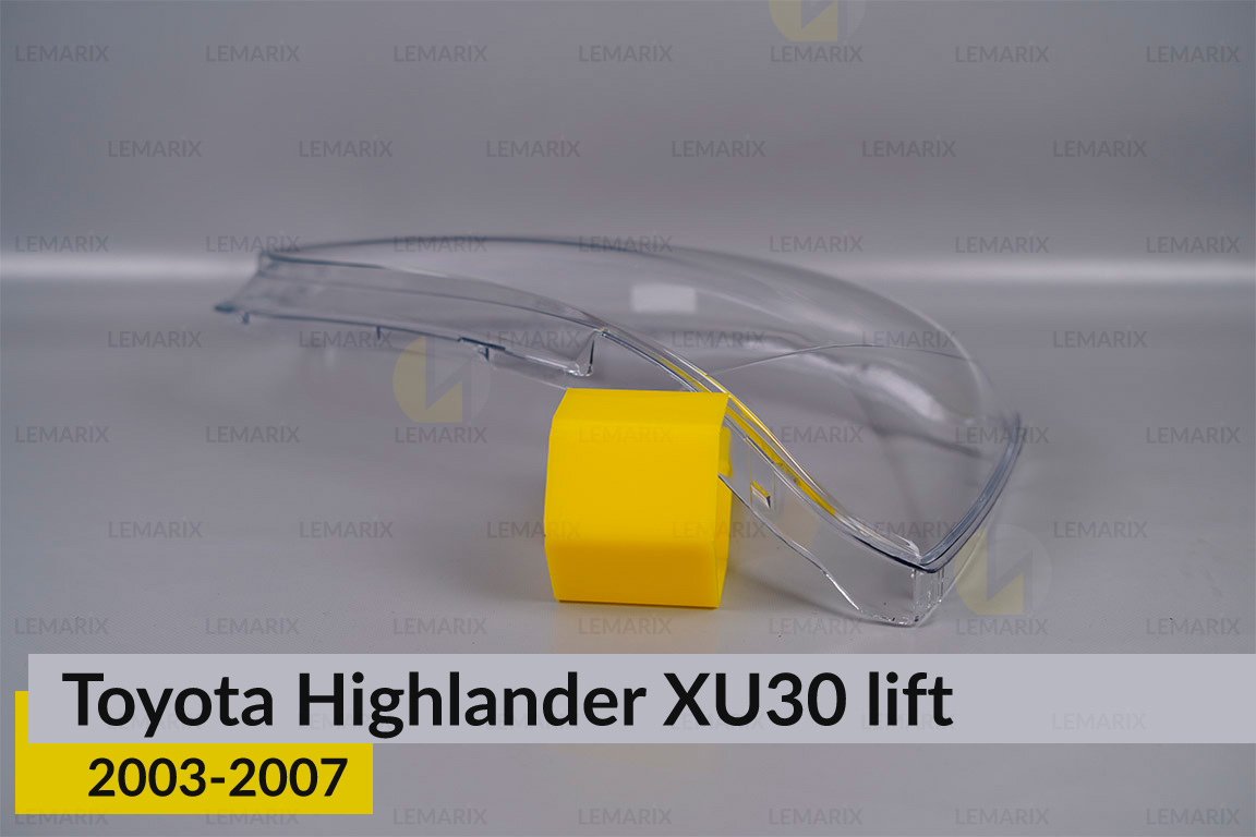 Скло фари Toyota Highlander XU30 (2003-2007) рест праве