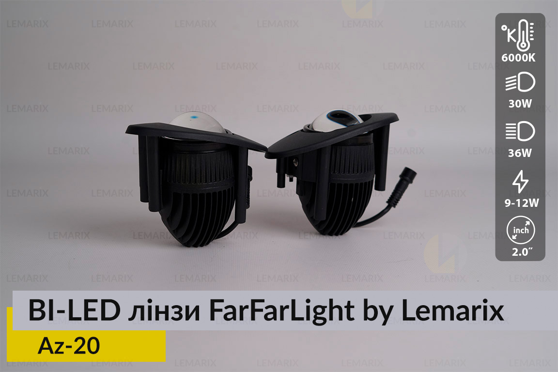 Протитуманні BI-LED лінзи FarFarLight by Lemarix серії Azul – Az20
