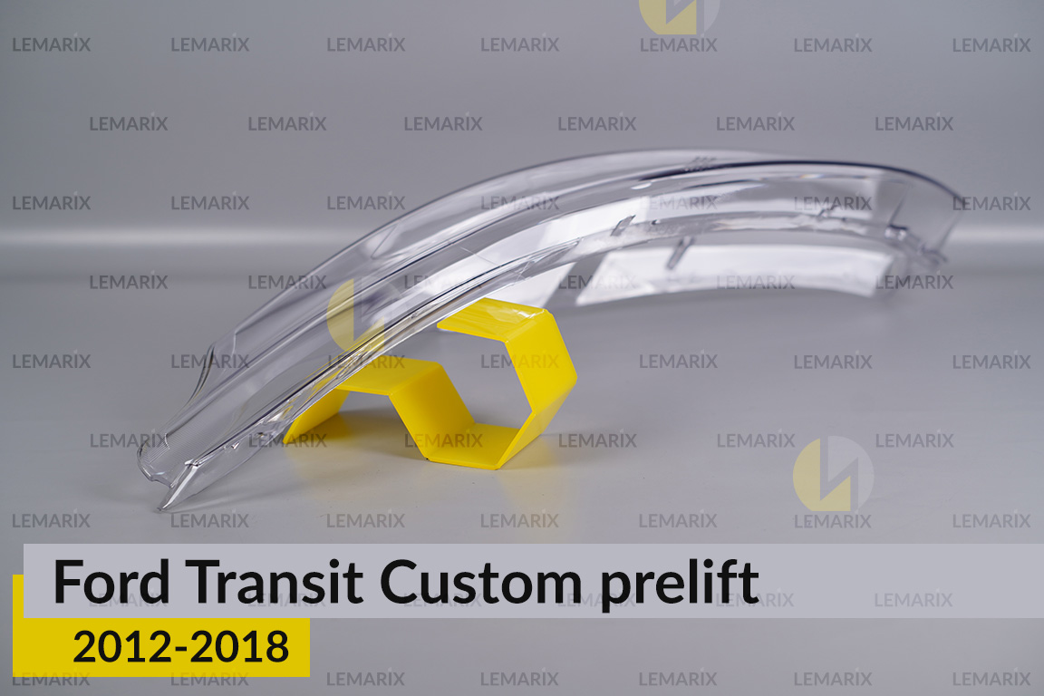 Скло фари Ford Transit Custom (2012-2018) дорест ліве