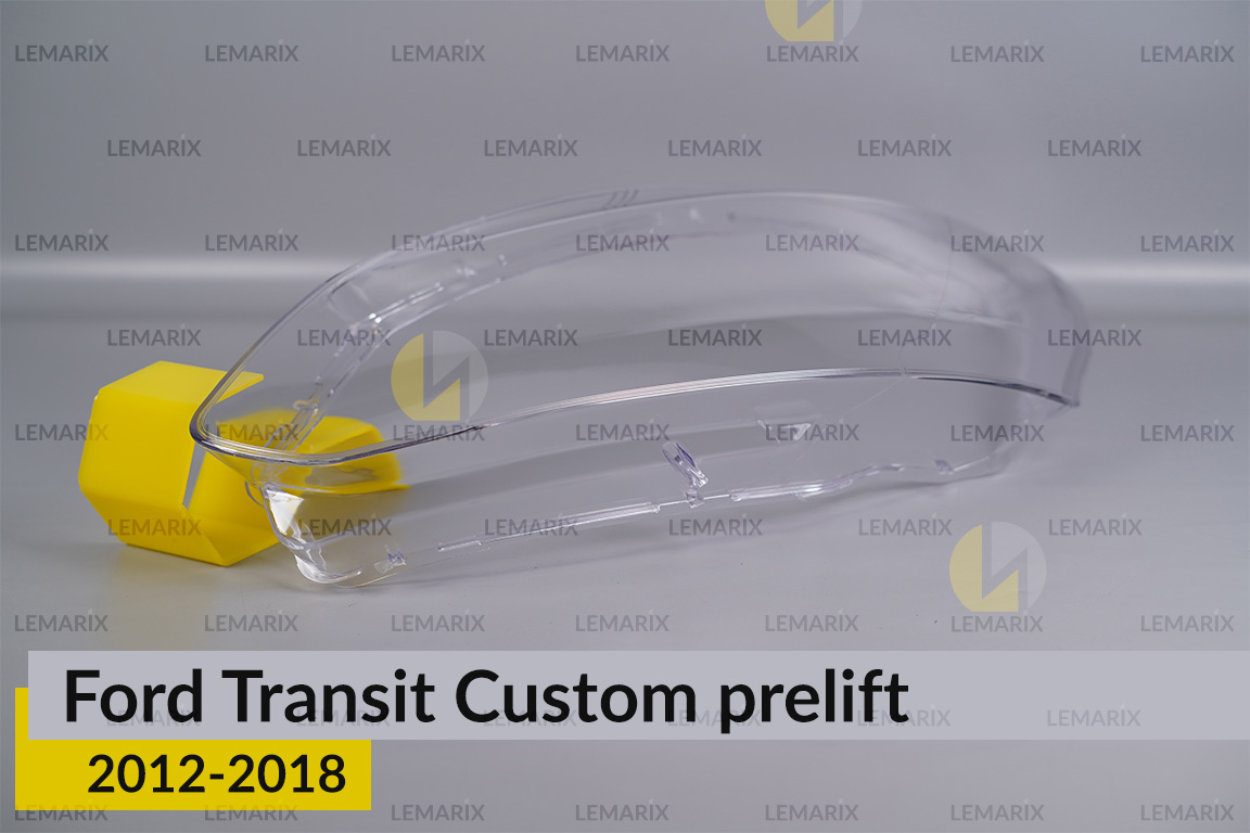 Скло фари Ford Transit Custom (2012-2018) дорест ліве