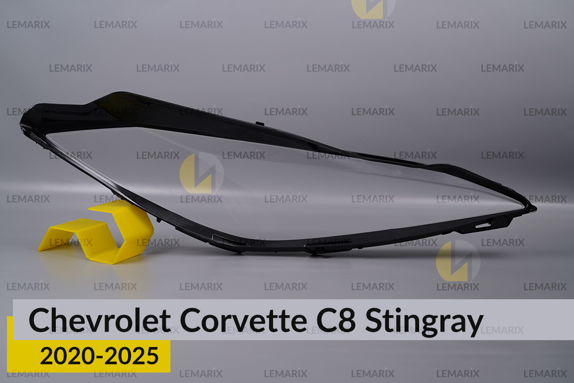 Скло фари Chevrolet Corvette C8 Stingray (2020-2026) ліве