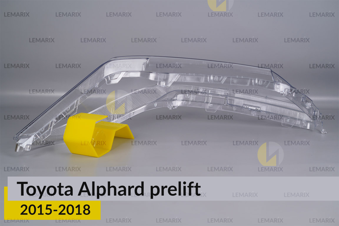 Скло фари Toyota Alphard (2015-2018) дорест ліве