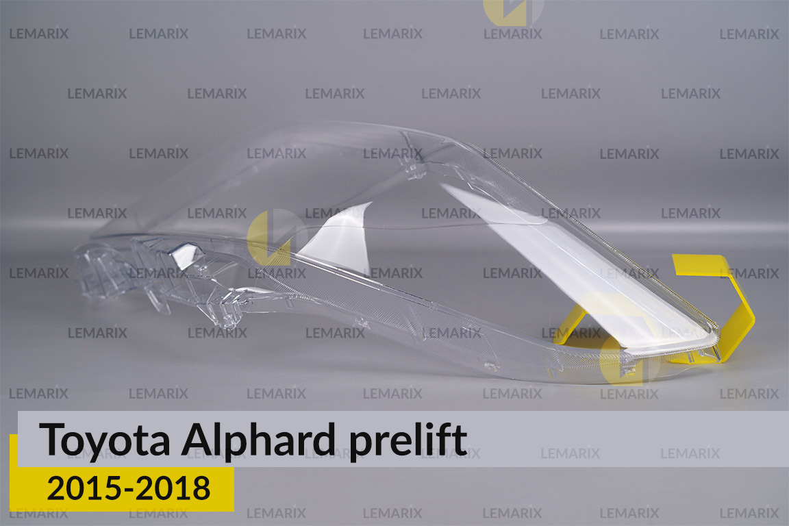Скло фари Toyota Alphard (2015-2018) дорест ліве