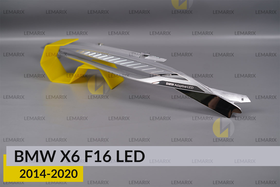 Хромована декоративна маска верхня BMW X6 F16 LED (2014-2020) ліва