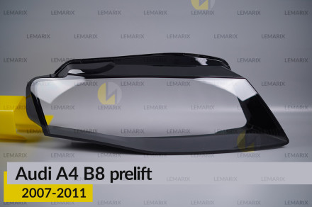 Скло фари Audi A4 B8 (2007-2011) дорест праве