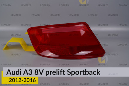 Стекло заднего фонаря внешнее в крыле Audi A3 8V Sportback (2012-2016) дорест левое