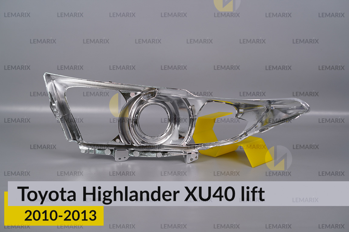 Хромированная декоративная маска Toyota Highlander XU40 (2010-2013) рест правая