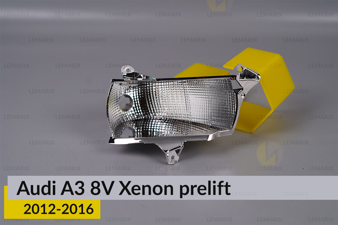 Хромированная маска светорассеивателя Audi A3 8V Xenon (2012-2016) дорест правая
