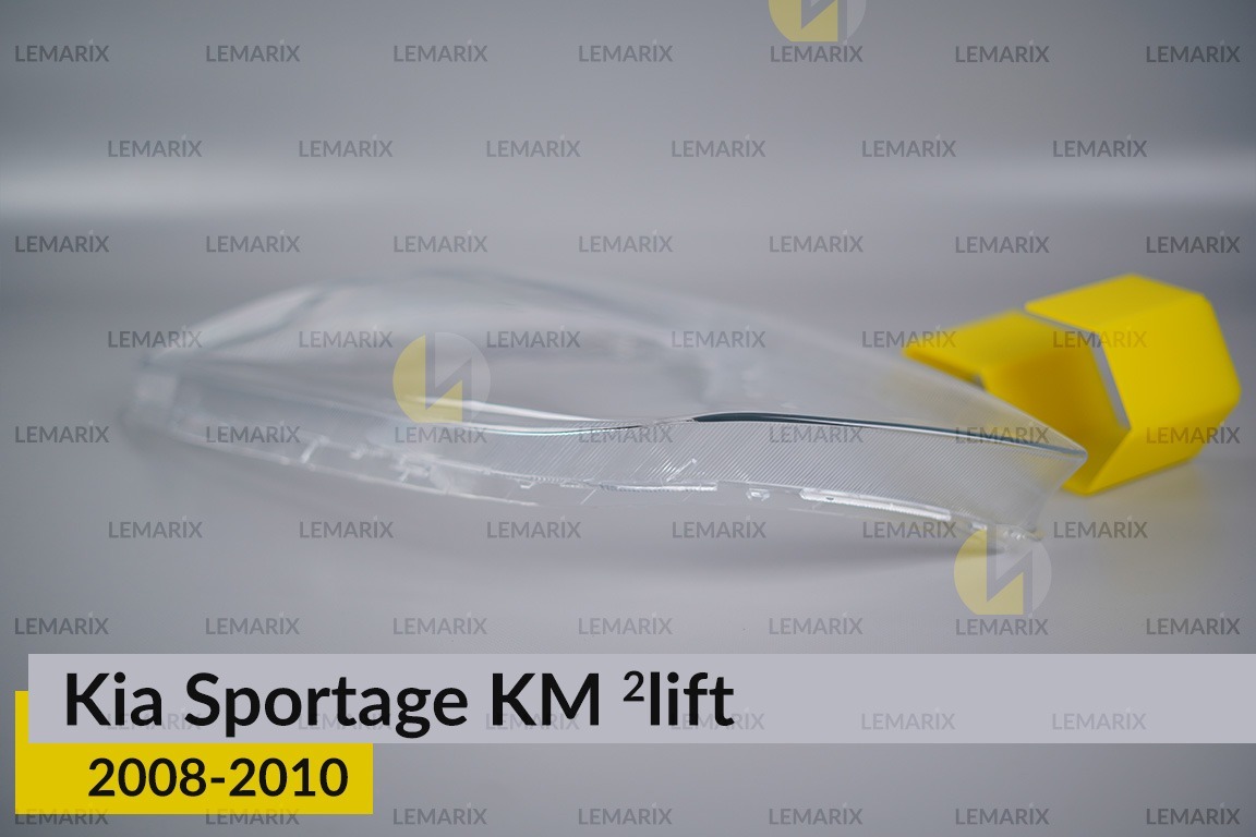 Стекло фары KIA Sportage KM (2008-2010) 2 рест левое