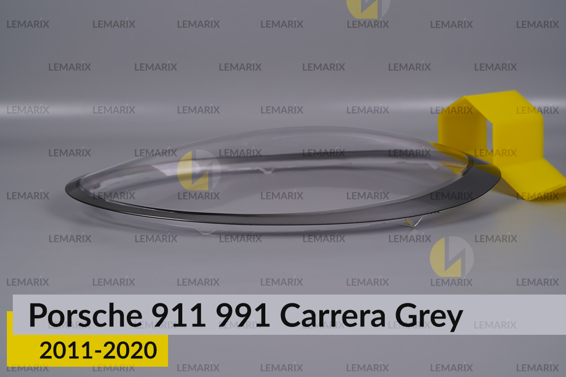 Скло фари Porsche 911 991 Carrera Grey (2011-2020) праве
