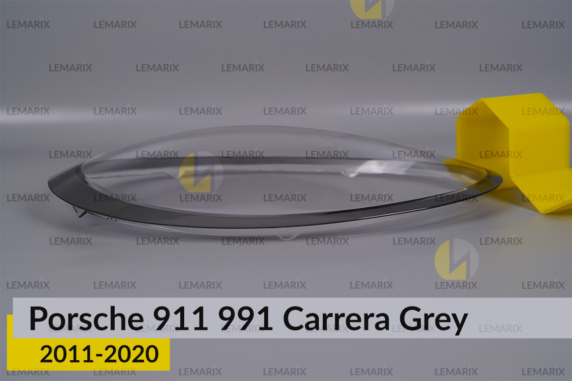 Скло фари Porsche 911 991 Carrera Grey (2011-2020) праве