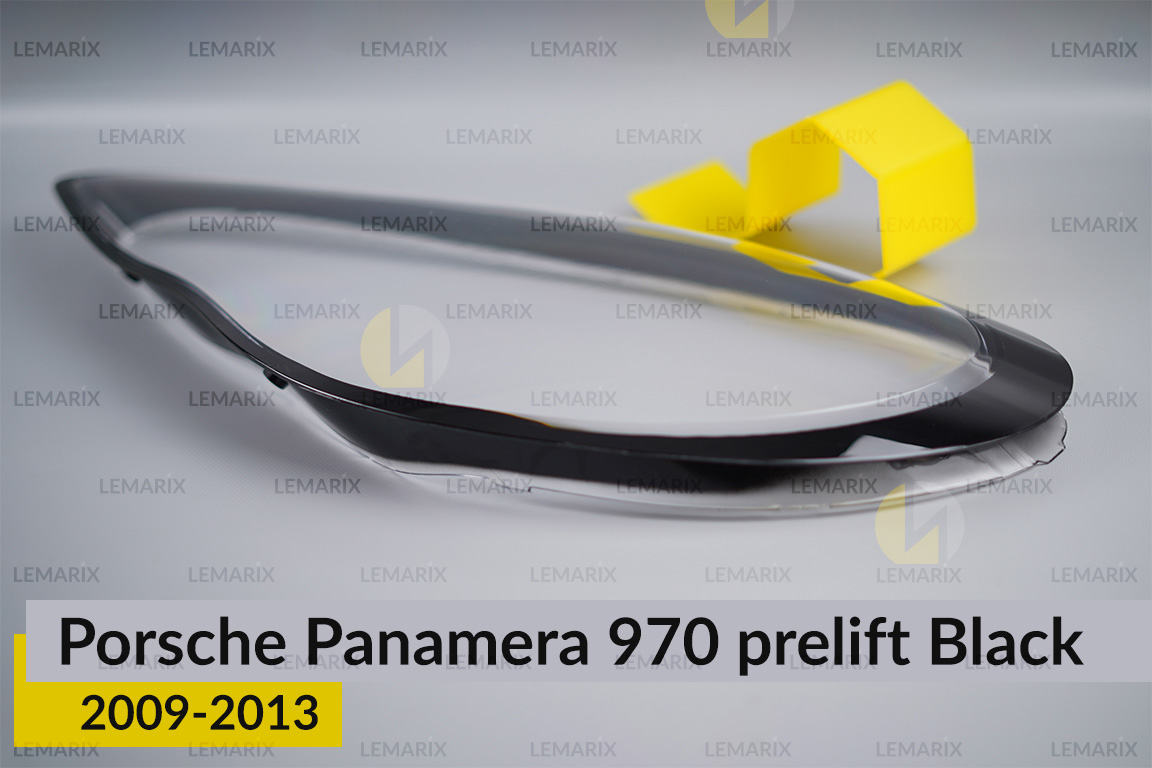 Скло фари Porsche Panamera 970 Black (2009-2013) дорест ліве