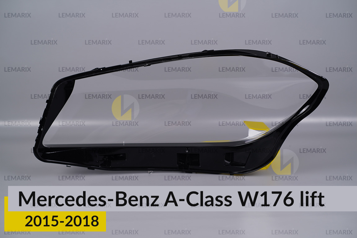 Скло фари Mercedes-Benz A-Class W176 (2015-2018) рест праве