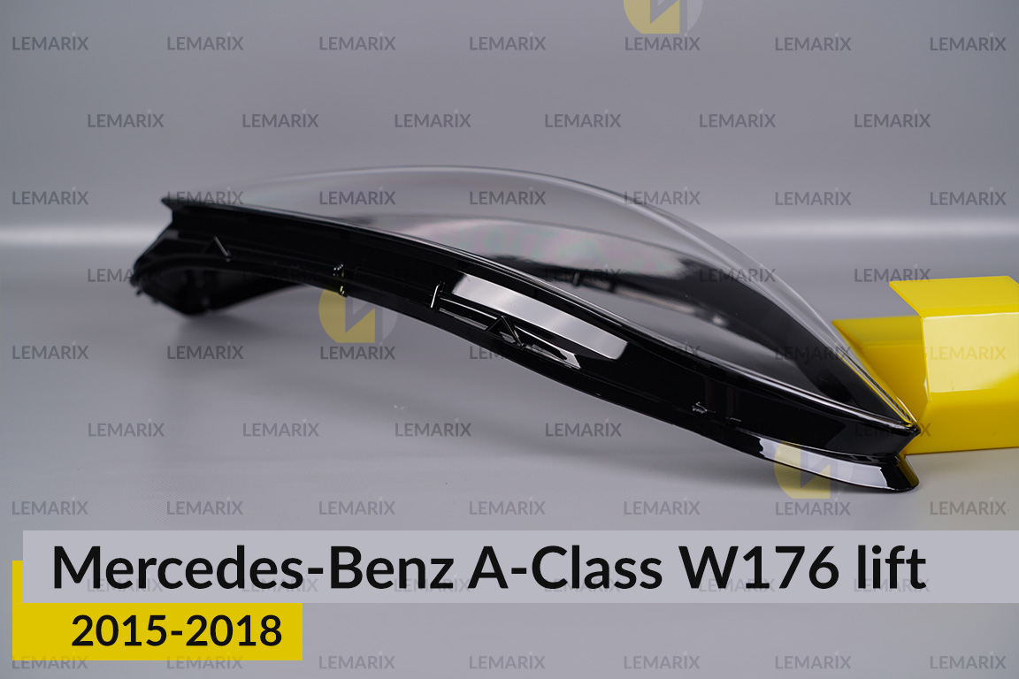Скло фари Mercedes-Benz A-Class W176 (2015-2018) рест праве