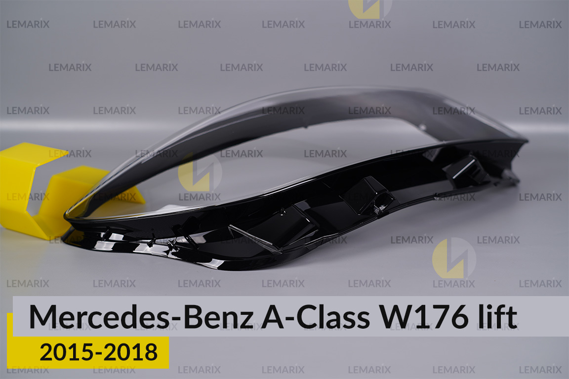 Скло фари Mercedes-Benz A-Class W176 (2015-2018) рест праве
