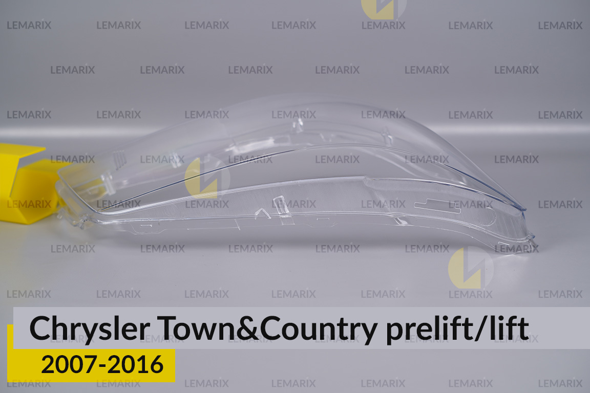 Стекло фары Chrysler Town&Country (2007-2016) дорест/рест правое