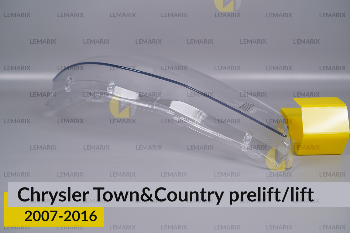 Стекло фары Chrysler Town&Country (2007-2016) дорест/рест правое
