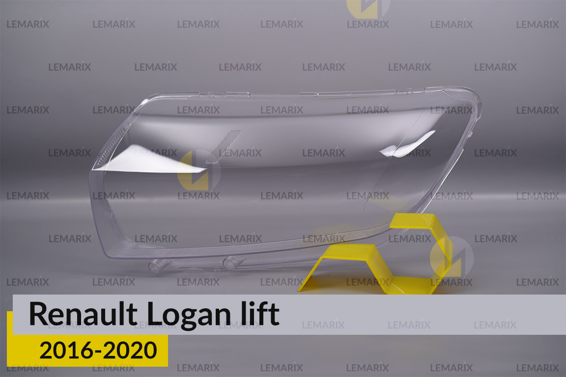 Стекло фары Renault Logan (2016-2020) рест левое