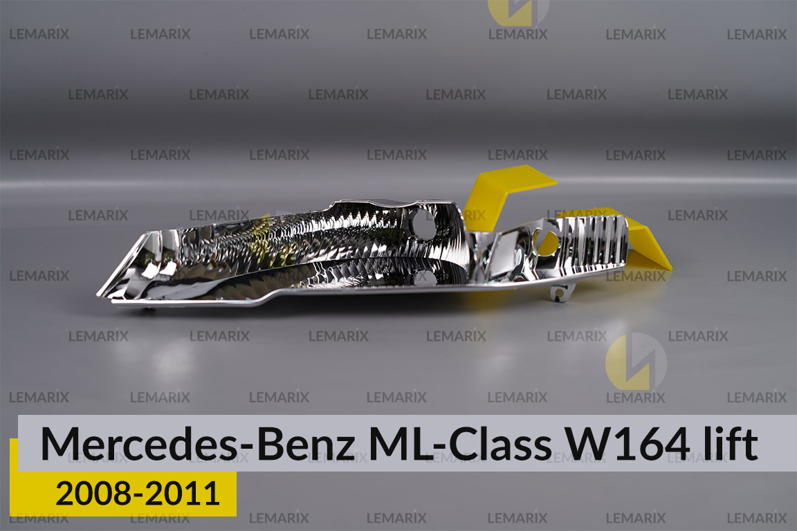 Хромированная декоративная маска поворотника Mercedes-Benz ML-Class W164 (2008-2011) рест левая