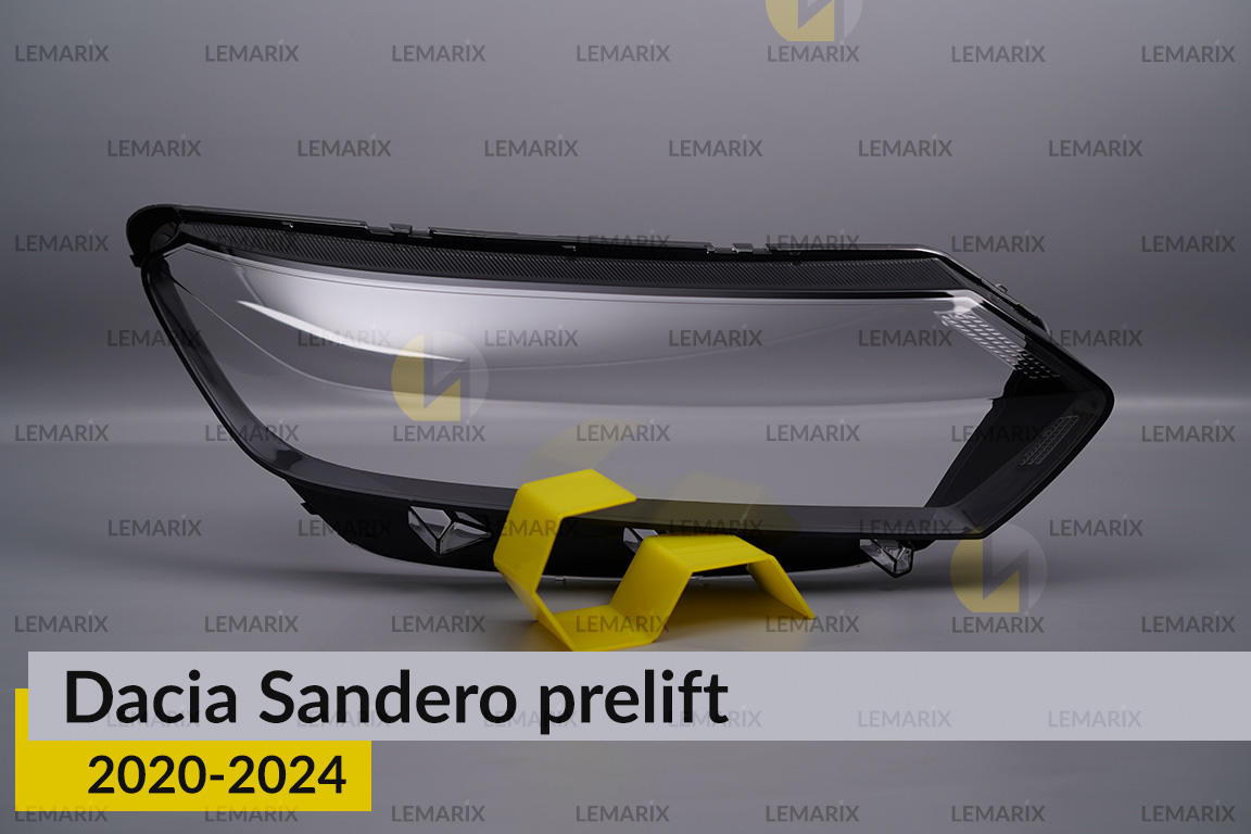 Скло фари Dacia Sandero (2020-2025) дорест/1 рест праве