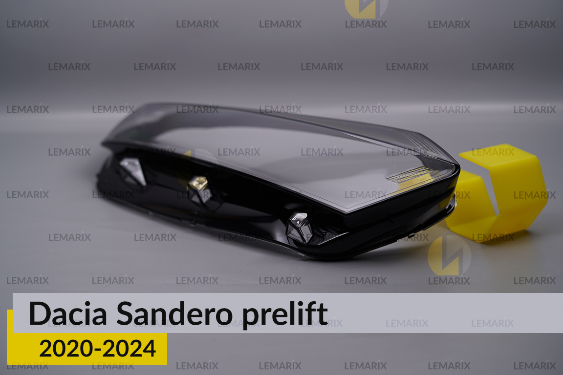 Стекло фары Dacia Sandero (2020-2025) дорест/1 рест правое