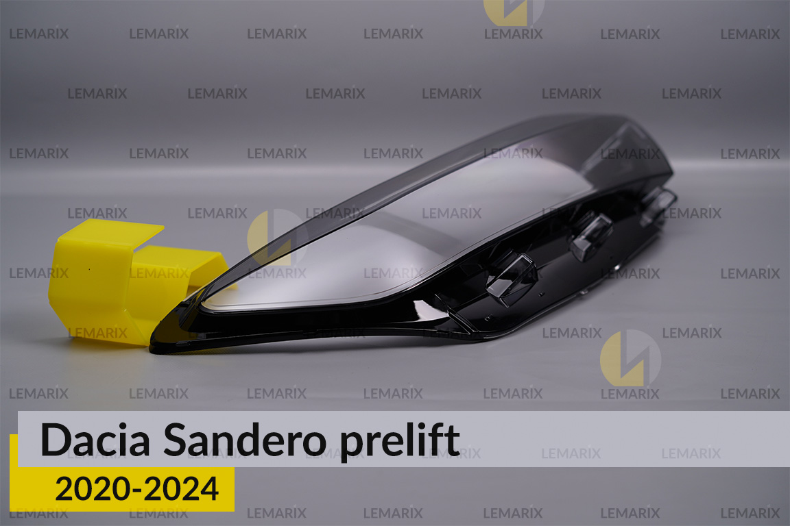 Стекло фары Dacia Sandero (2020-2025) дорест/1 рест правое