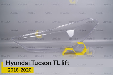 Стекло фары Hyundai Tucson TL (2018-2020) рест левое