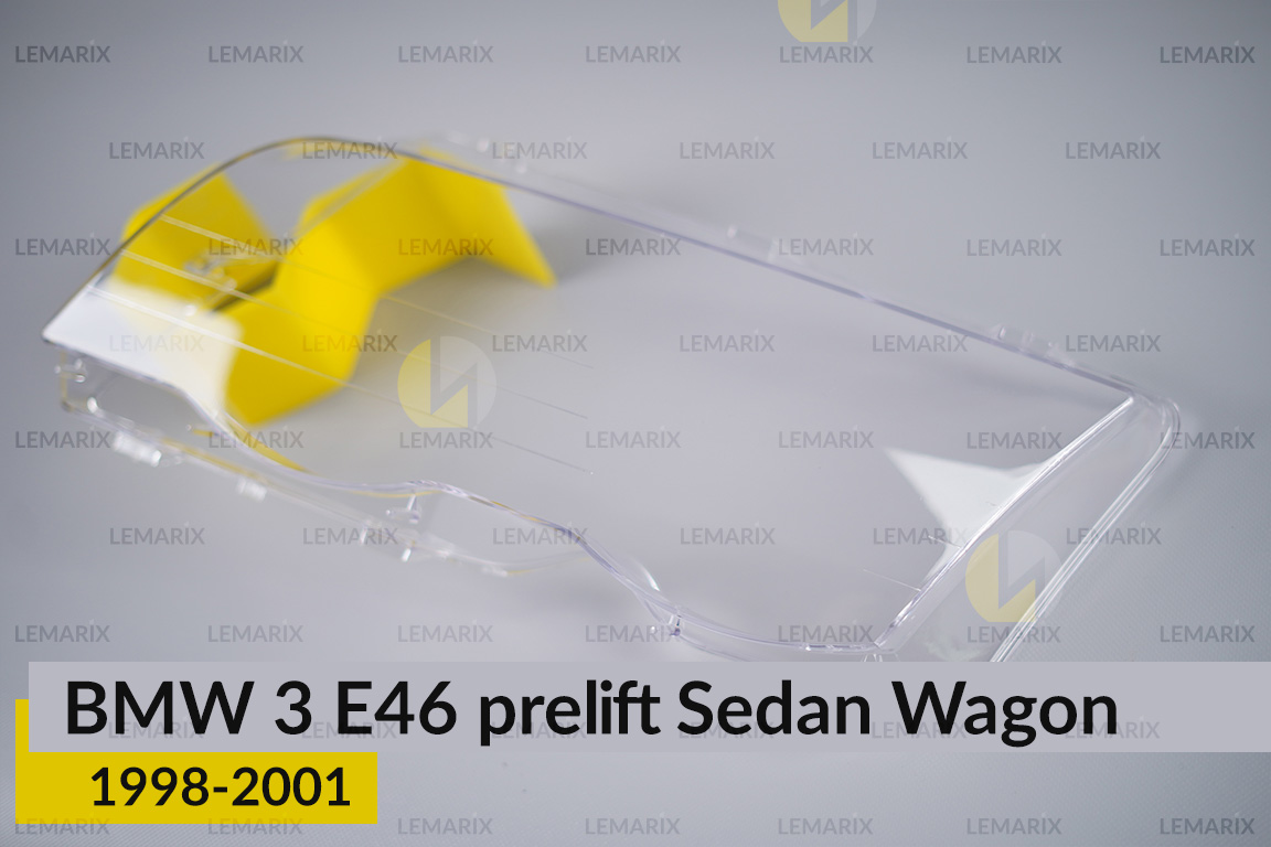 Скло фари BMW 3 E46 Sedan Wagon (1998-2001) дорест ліве