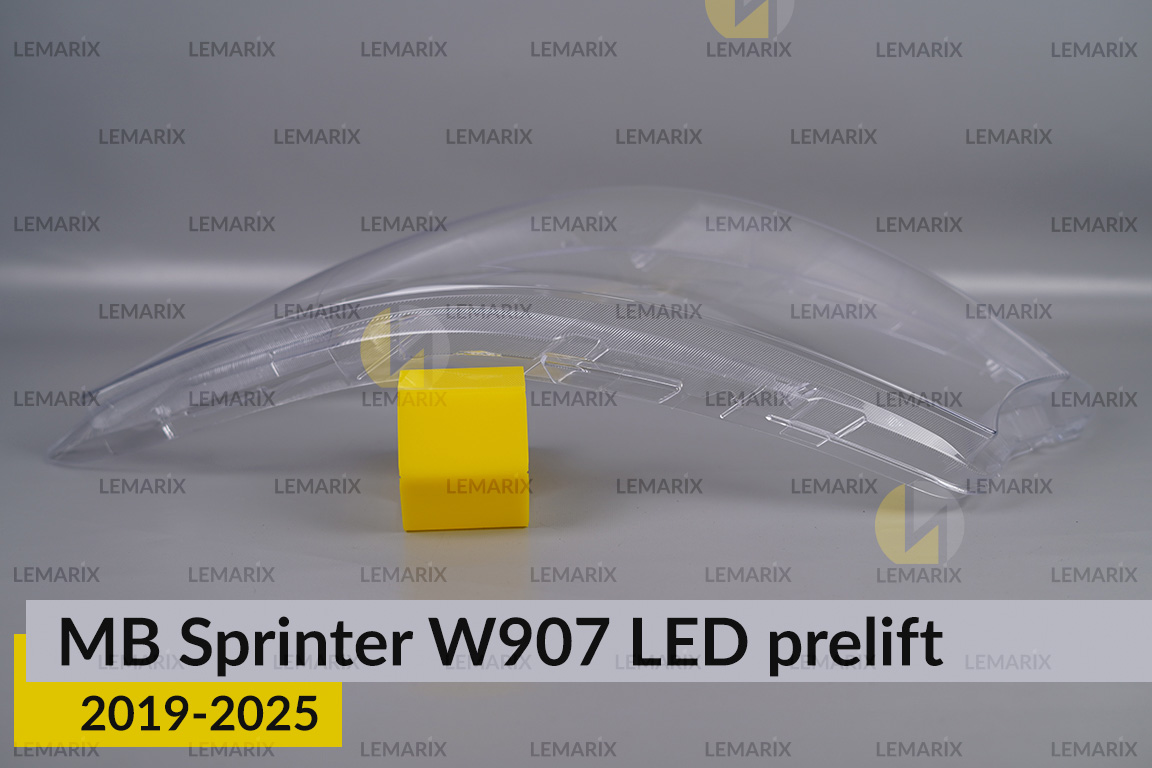 Стекло фары Mercedes-Benz Sprinter W907 LED (2019-2026) дорест левое