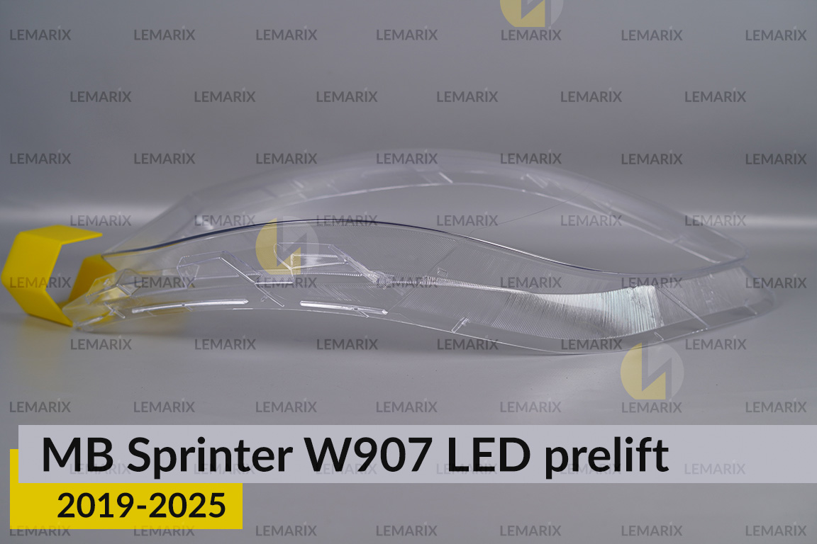 Стекло фары Mercedes-Benz Sprinter W907 LED (2019-2026) дорест левое