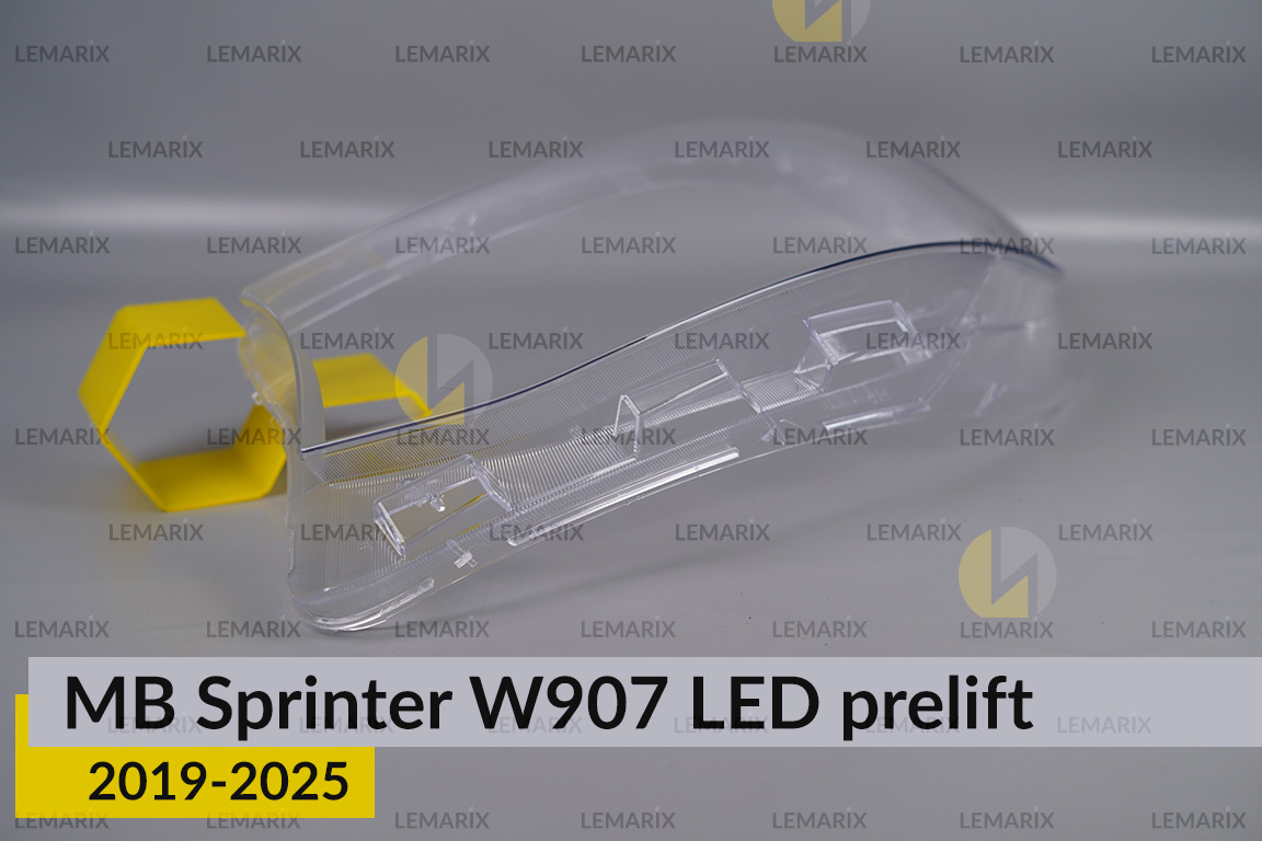 Стекло фары Mercedes-Benz Sprinter W907 LED (2019-2026) дорест левое