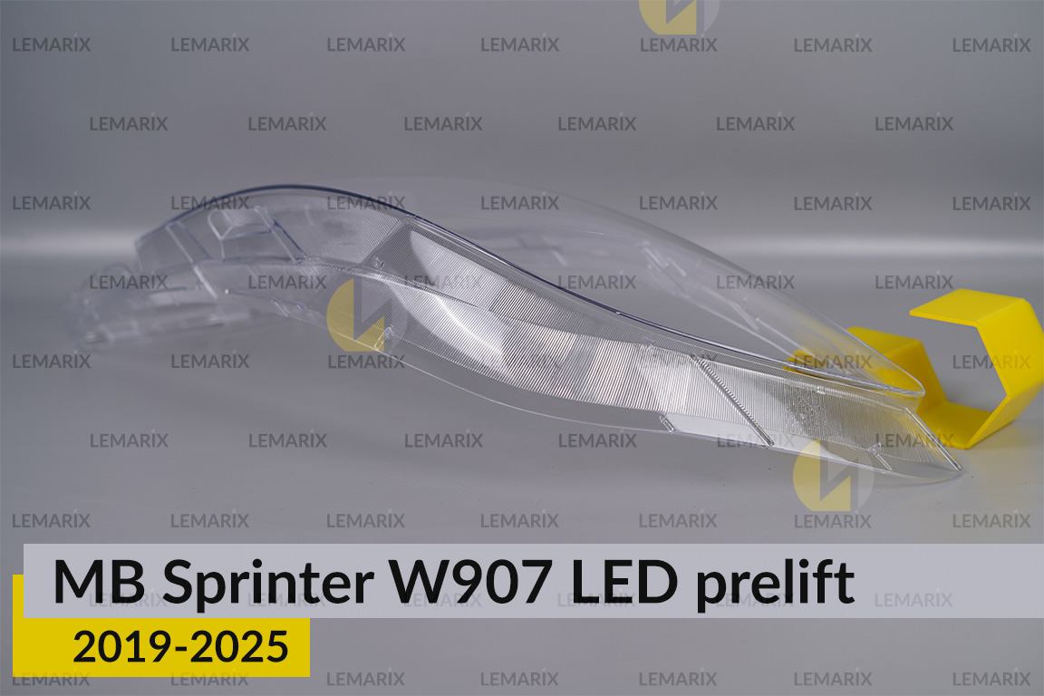 Стекло фары Mercedes-Benz Sprinter W907 LED (2019-2026) дорест левое