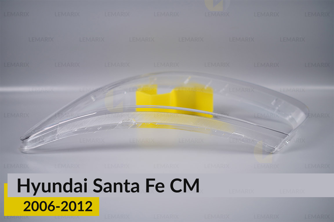 Скло фари Hyundai Santa Fe CM (2006-2012) ліве