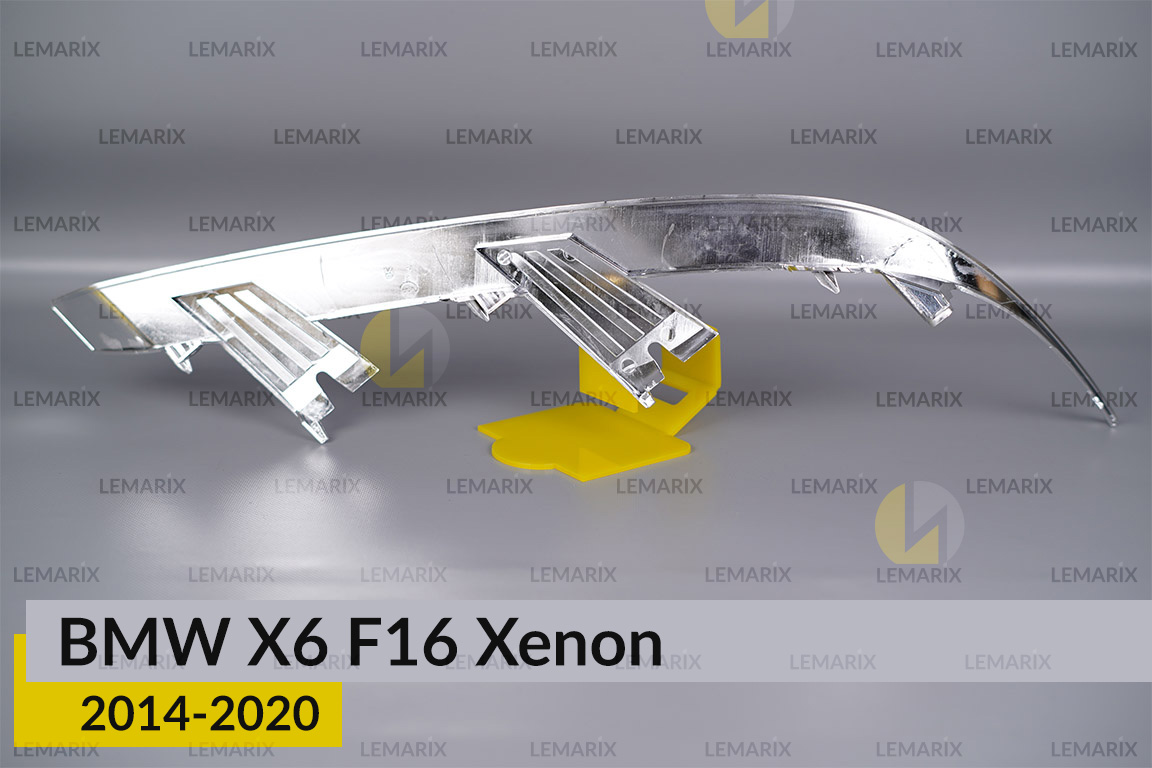 Хромована декоративна маска нижня BMW X6 F16 Xenon (2014-2020) ліва