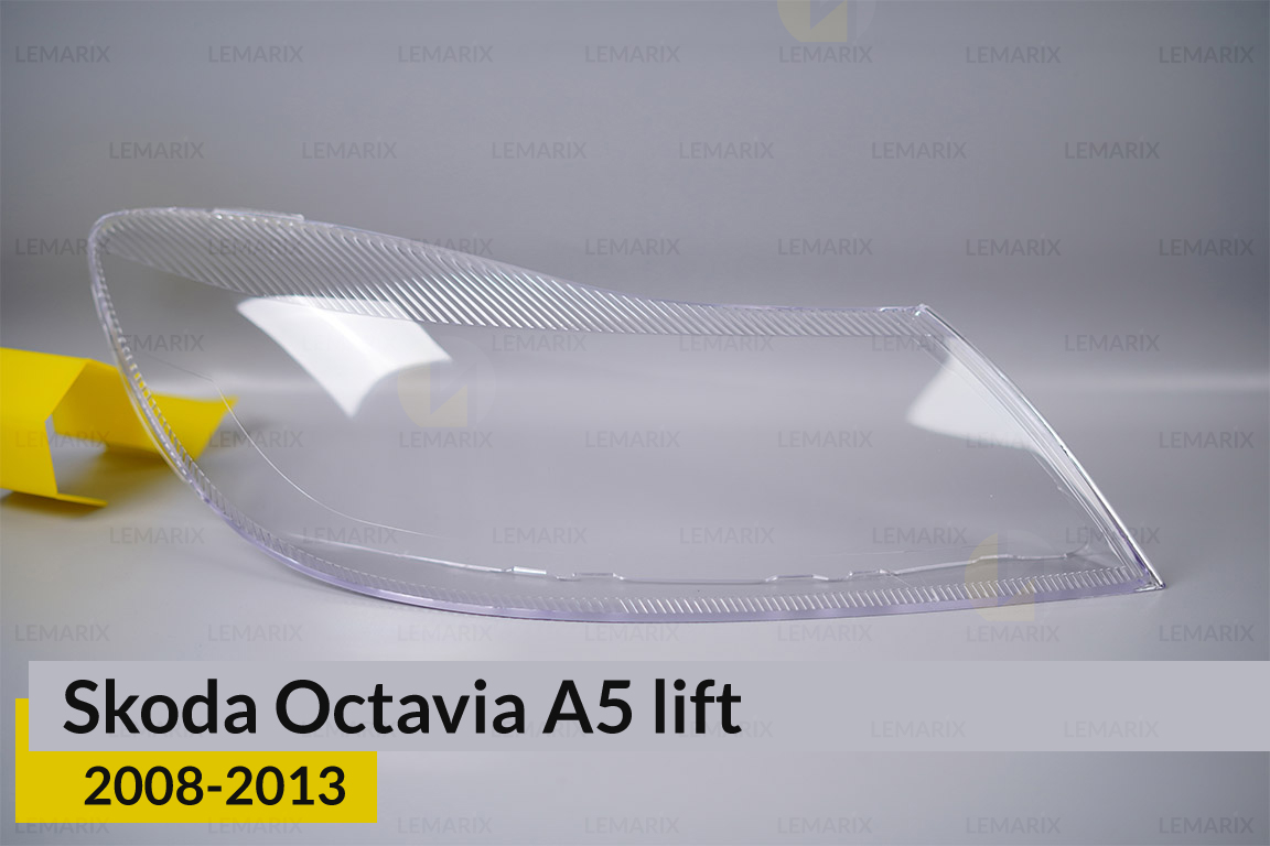 Скло фари Skoda Octavia A5 (2008-2013) рест праве