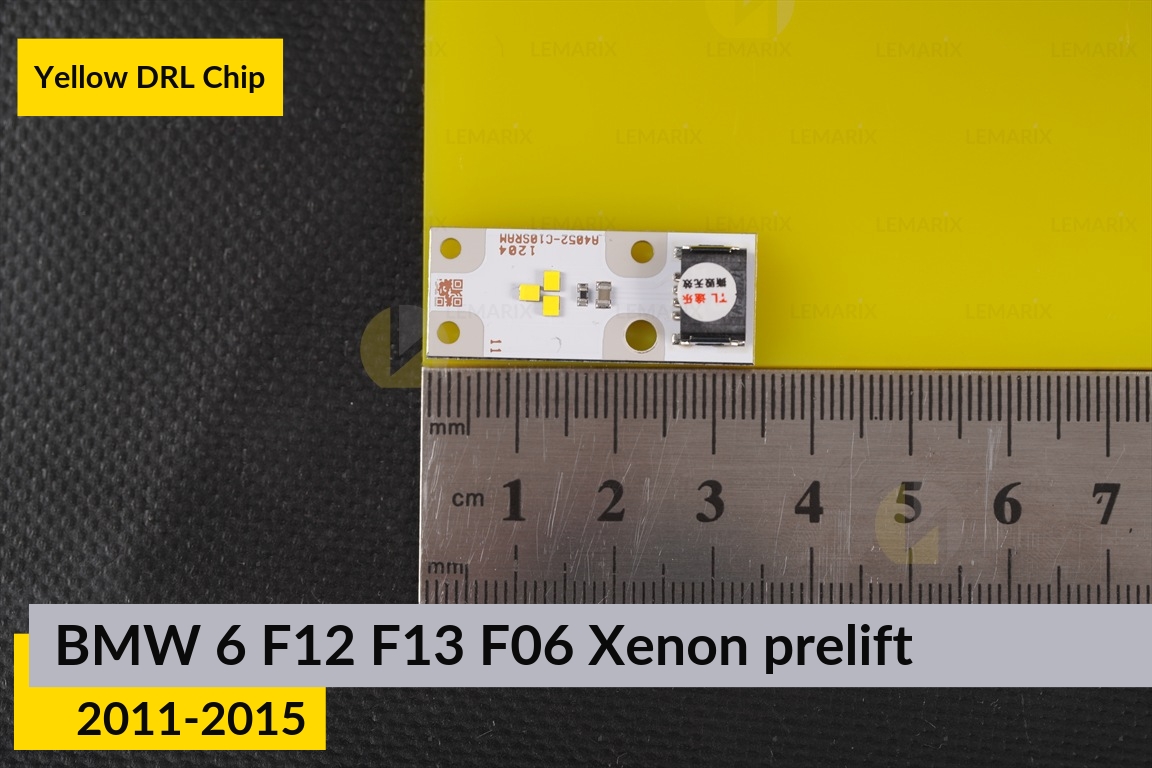 Жовті LED DRL чіпи дхо плата BMW 6 F12 F13 F06 Xenon (2011-2015) дорест (4 шт.)