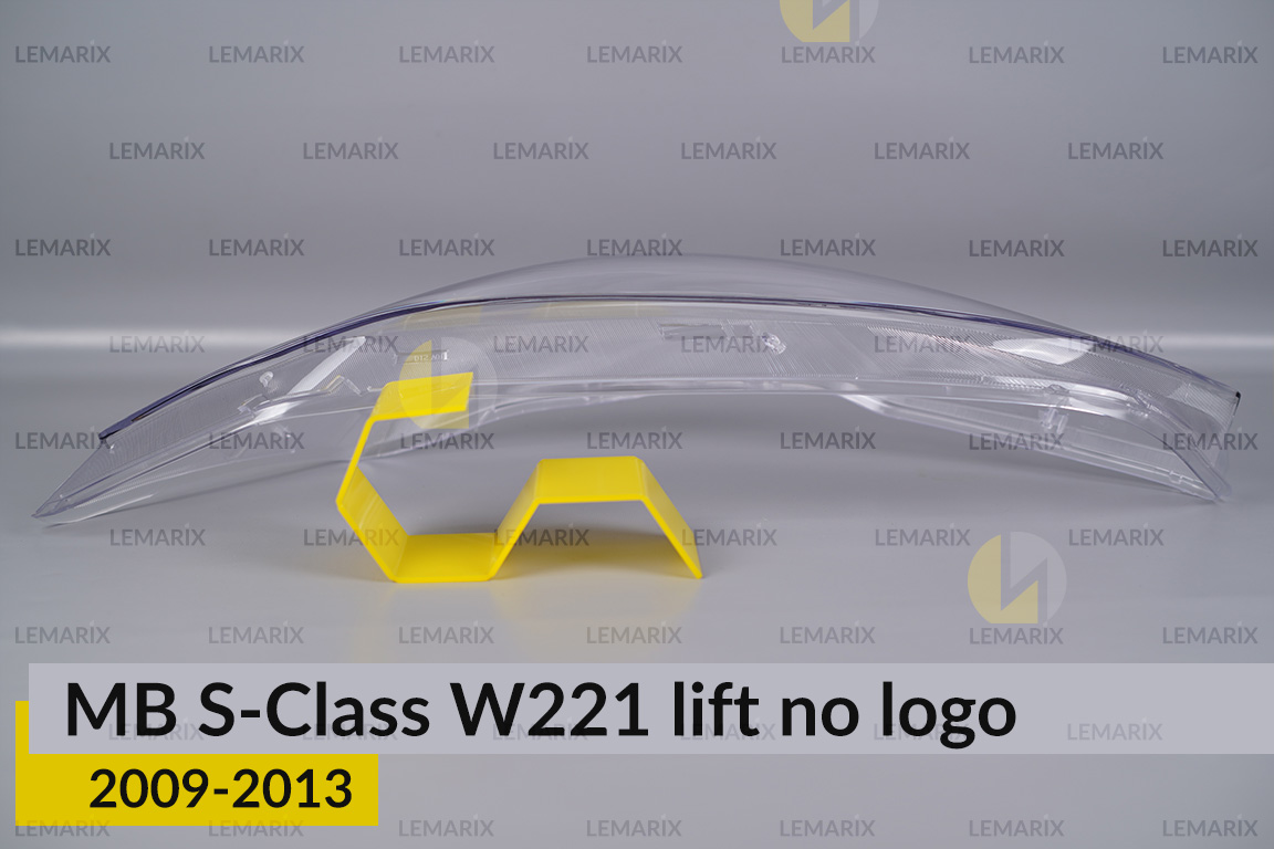 Скло фари Mercedes-Benz S-Class W221 no logo (2009-2013) рест ліве