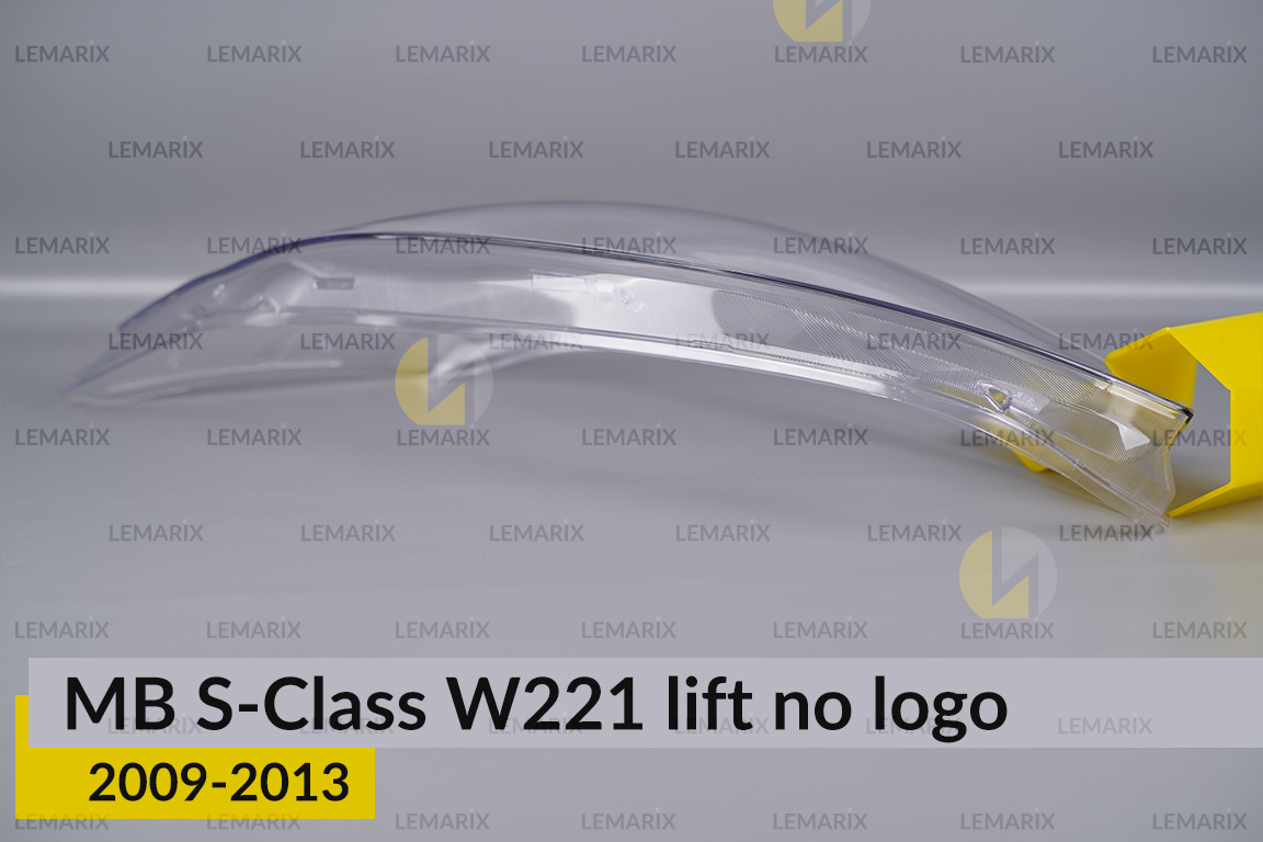 Скло фари Mercedes-Benz S-Class W221 no logo (2009-2013) рест ліве