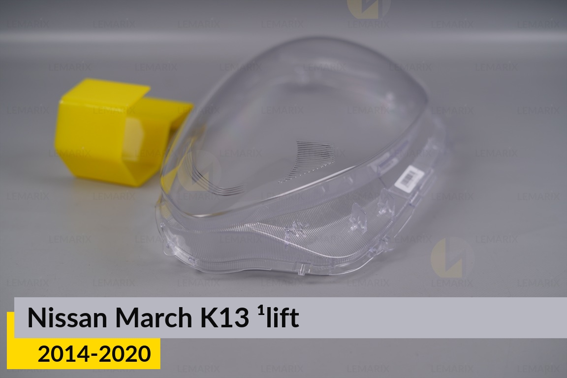 Скло фари Nissan March K13 (2014-2020) 1 рест ліве