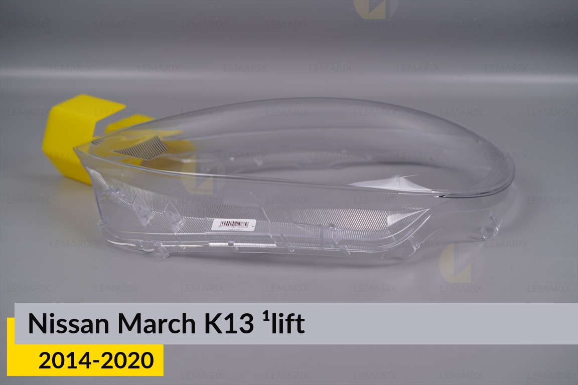 Скло фари Nissan March K13 (2014-2020) 1 рест ліве