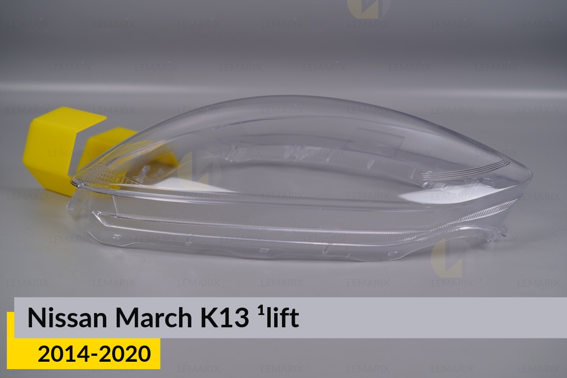 Скло фари Nissan March K13 (2014-2020) 1 рест ліве