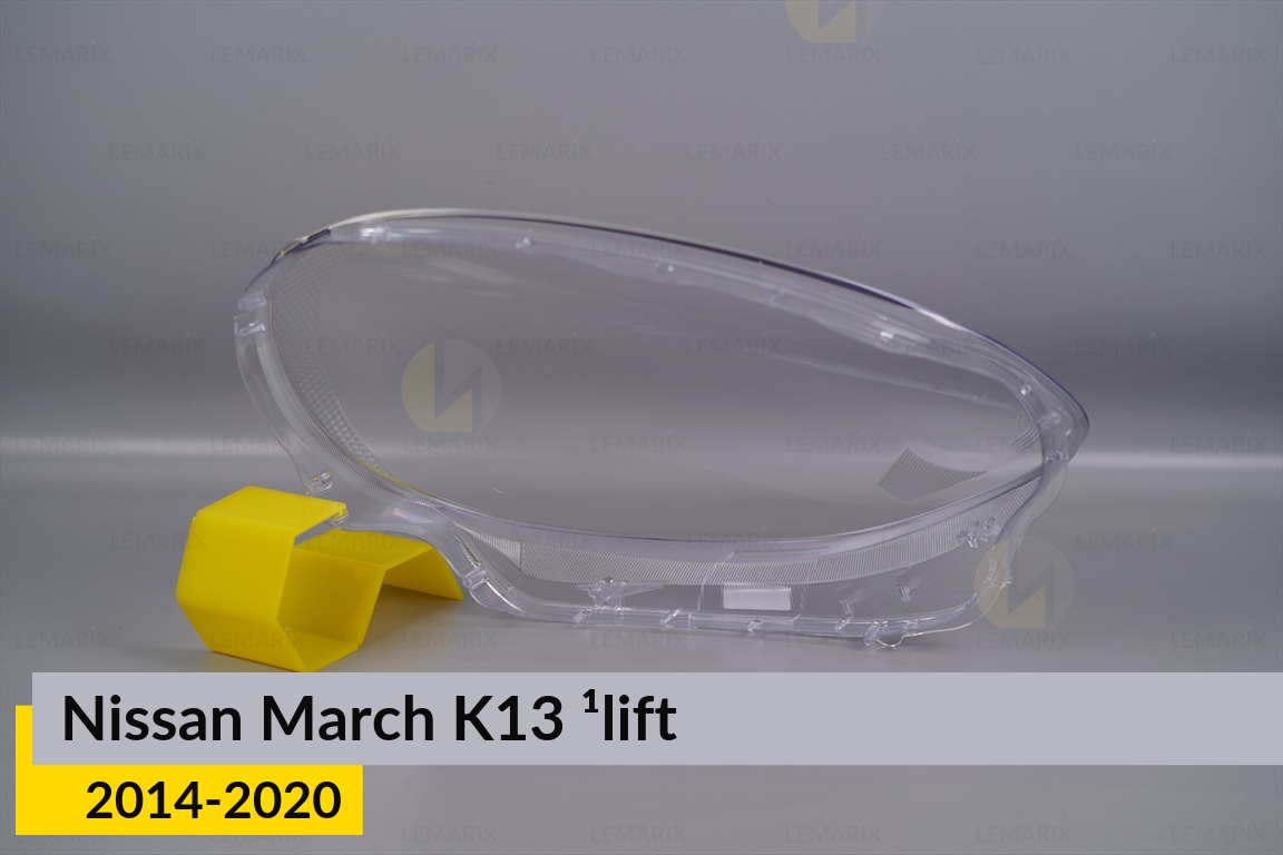 Скло фари Nissan March K13 (2014-2020) 1 рест ліве