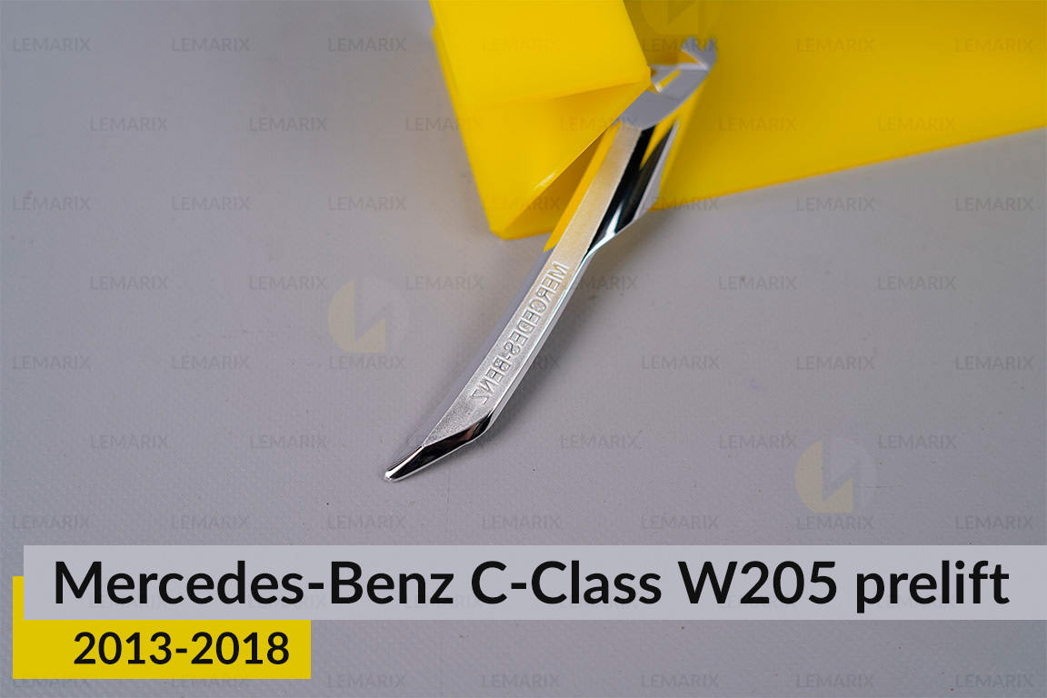 Хромированная декоративная маска боковая инфо Mercedes-Benz C-Class W205 (2013-2018) дорест левая
