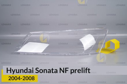 Стекло фары Hyundai Sonata NF (2004-2008) дорест левое