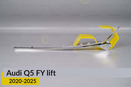 Хромована декоративна маска середня Audi Q5 FY (2020-2025) рест ліва